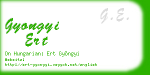 gyongyi ert business card